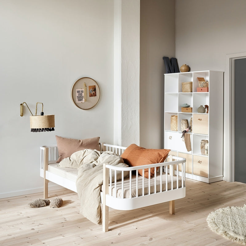 Oliver Furniture  Umbauset Wood Einzelbett zum Bettsofa  Weiss/Eiche