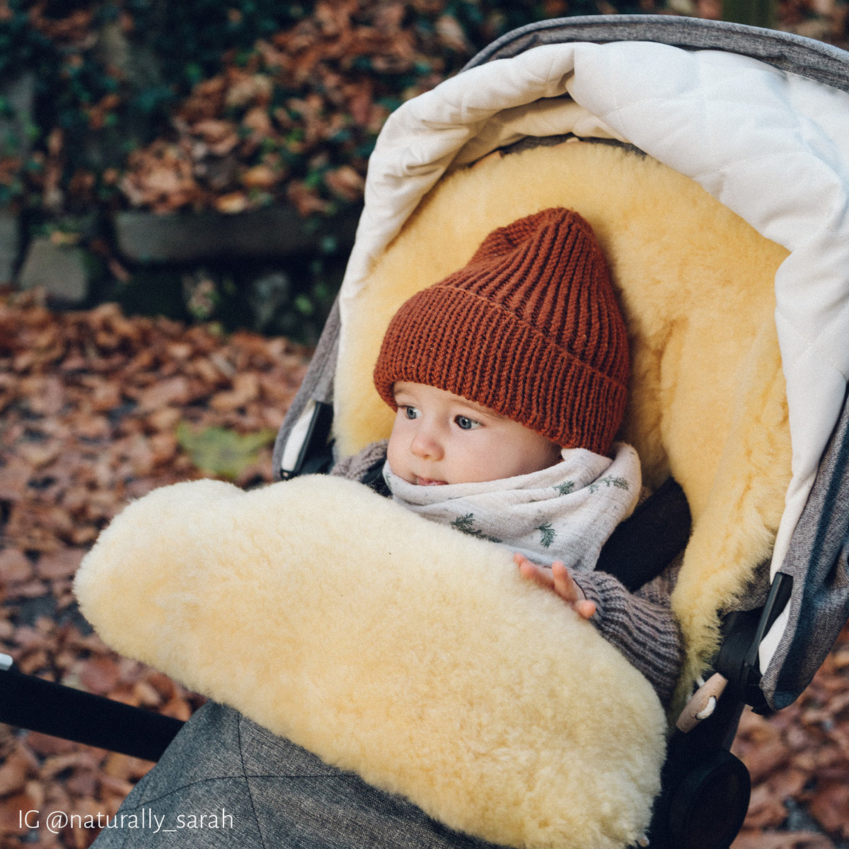 Kaiser  Lammfell Kinderwagenfusssack &#39;Natura&#39;  Anthracite Melange
