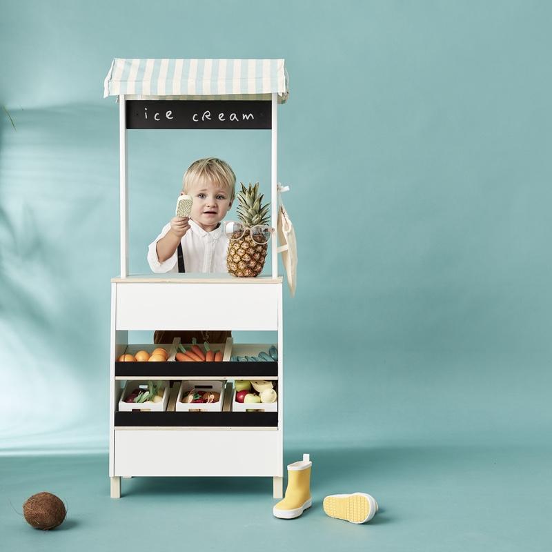 Kids Concept  Marktstand Bistro  Weiss/Natur