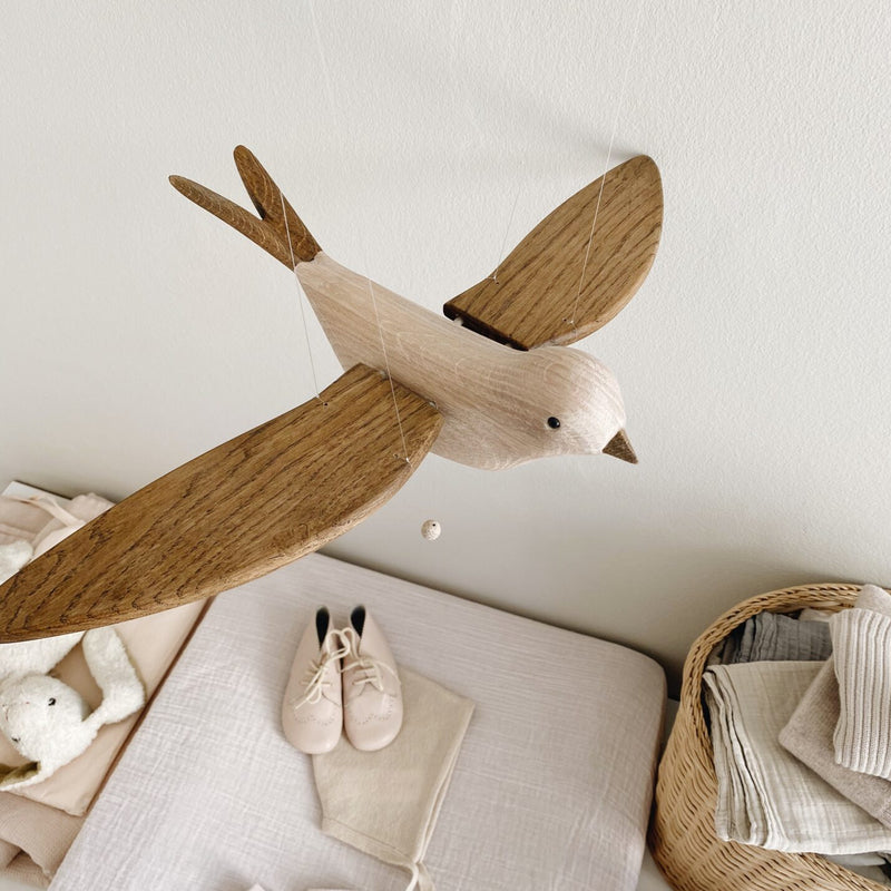 Vogel Mobile aus Eichenholz von Kas Kopenhagen