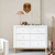 Oliver Furniture Commode en bois avec 6 tiroirs Blanc/chêne, commodes, Oliver Furniture - Concept store de mobilier enfant SNOWFLAKE