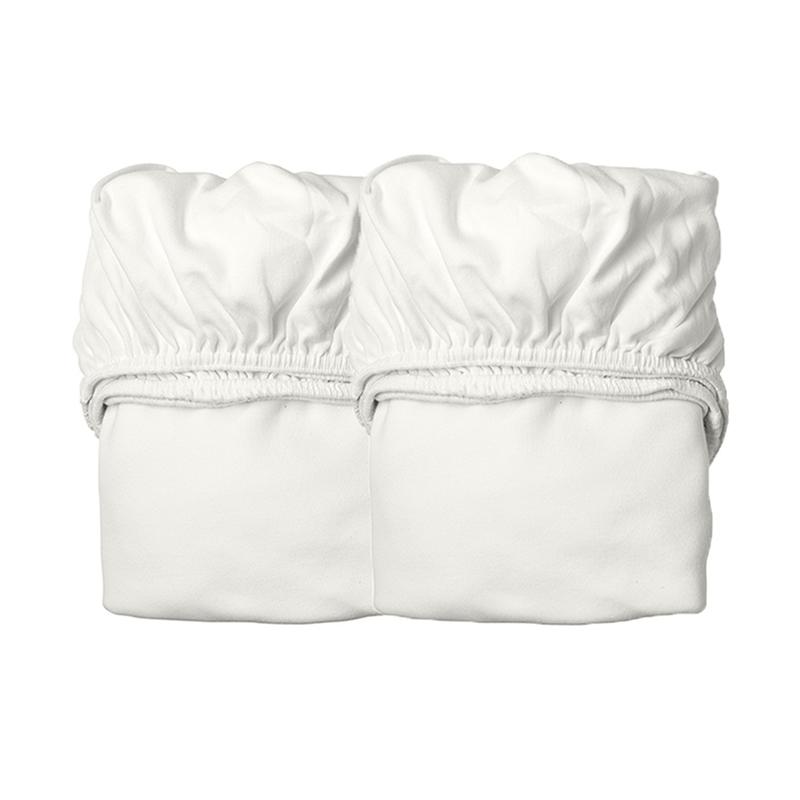 Leander  Fixleintuch Bio-Baumwolle 2er-Pack Babybett 60 x 120 cm  Snow