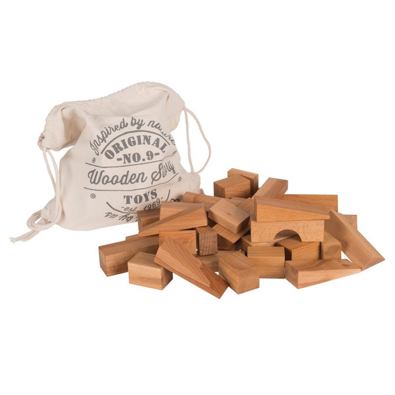 Wooden Story &lt;br/&gt; 50 XL Holzklötze im Sack &lt;br/&gt; Natur,Holzspielzeug, Wooden Story - SNOWFLAKE kindermöbel concept store