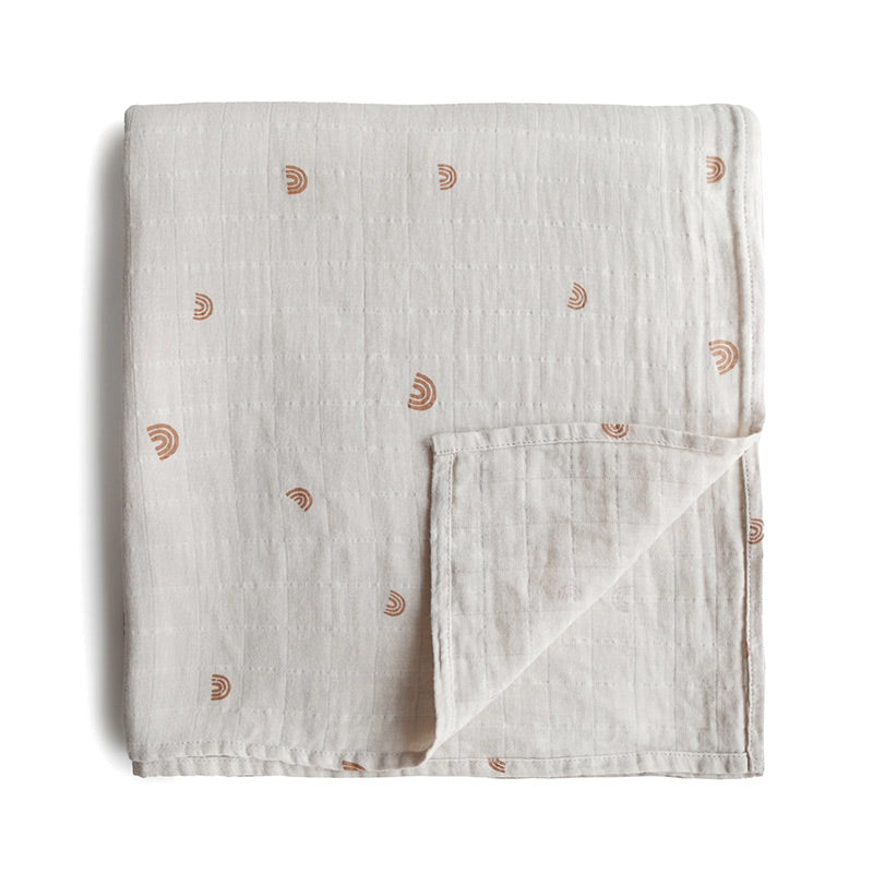 Mushie  Musselin Swaddle  Rainbow - Online MY SNOWFLAKE