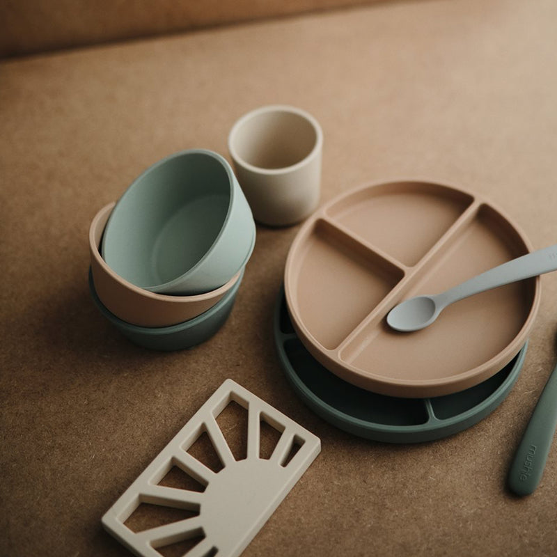 Mushie  Silikon Schüssel mit Saugnapf  Dried Thyme