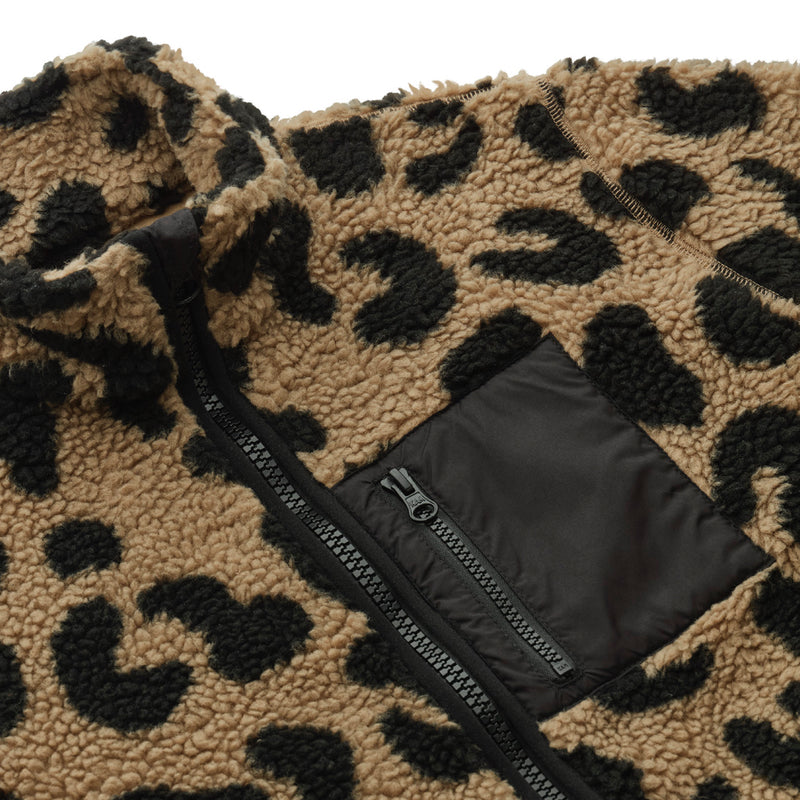 Liewood – Tolle flauschige Flor Jacke &quot;Nelson&quot; für Mamas in stylischem Leo Print &quot;Mega Leo / Oat&quot;