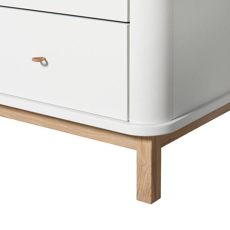 Oliver Furniture &lt;br/&gt; Kommode Wood mit 6 Schubladen&lt;br/&gt; Weiss/Eich,Kommoden, Oliver Furniture - SNOWFLAKE kindermöbel concept store