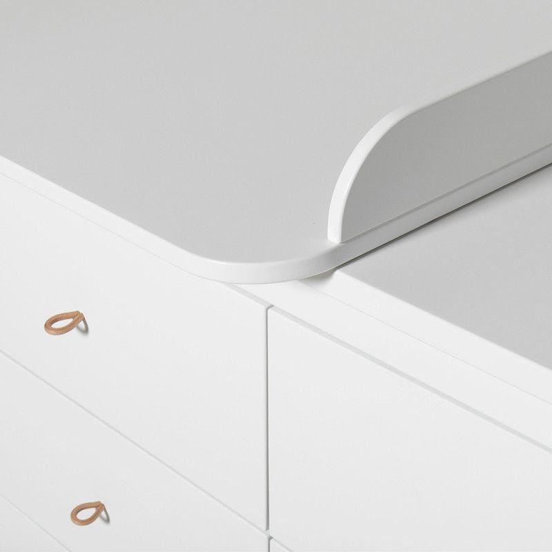 Oliver Furniture &lt;br/&gt; Wickelkommode 6 Schubladen mit Wickelplatte klein Wood &lt;br/&gt; Weiss,Wickelkommoden, Oliver Furniture - SNOWFLAKE kindermöbel concept store