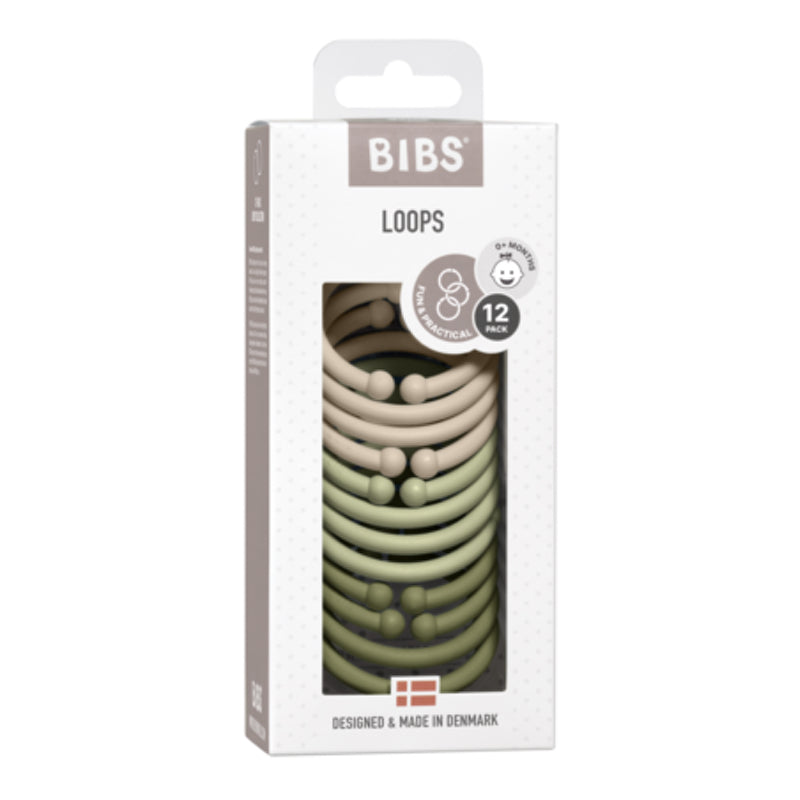 Bibs  Loops 12er Set  Vanilla/Sage/Olive