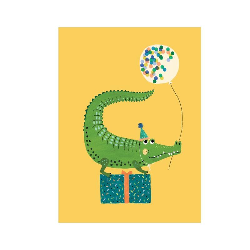 Petit Monkey  Postkarte  Krokodil