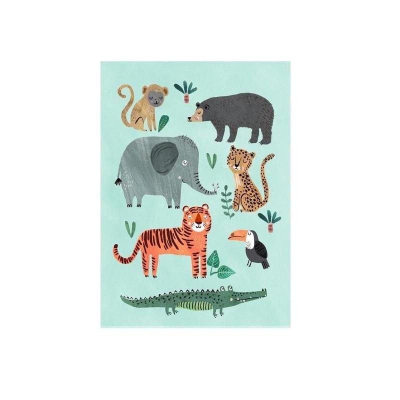 Petit Monkey <br/> Postkarte <br/> Wilde Tiere,Postkarten, Petit Monkey - SNOWFLAKE kindermöbel concept store