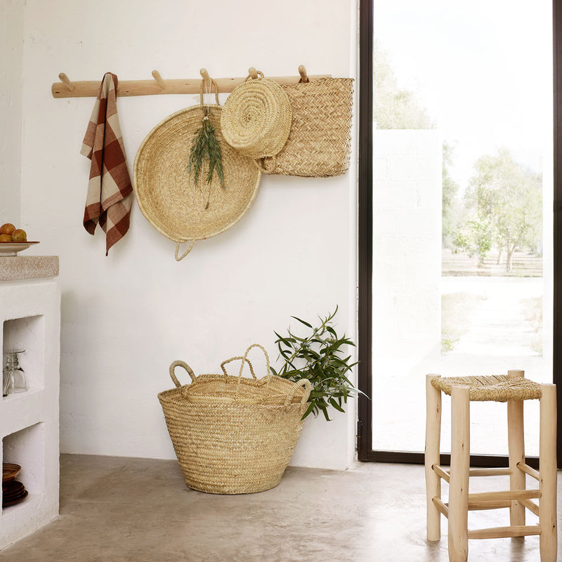 Garderobenleiste mit 6 Haken aus Eukalyptusholz von Tine K Home