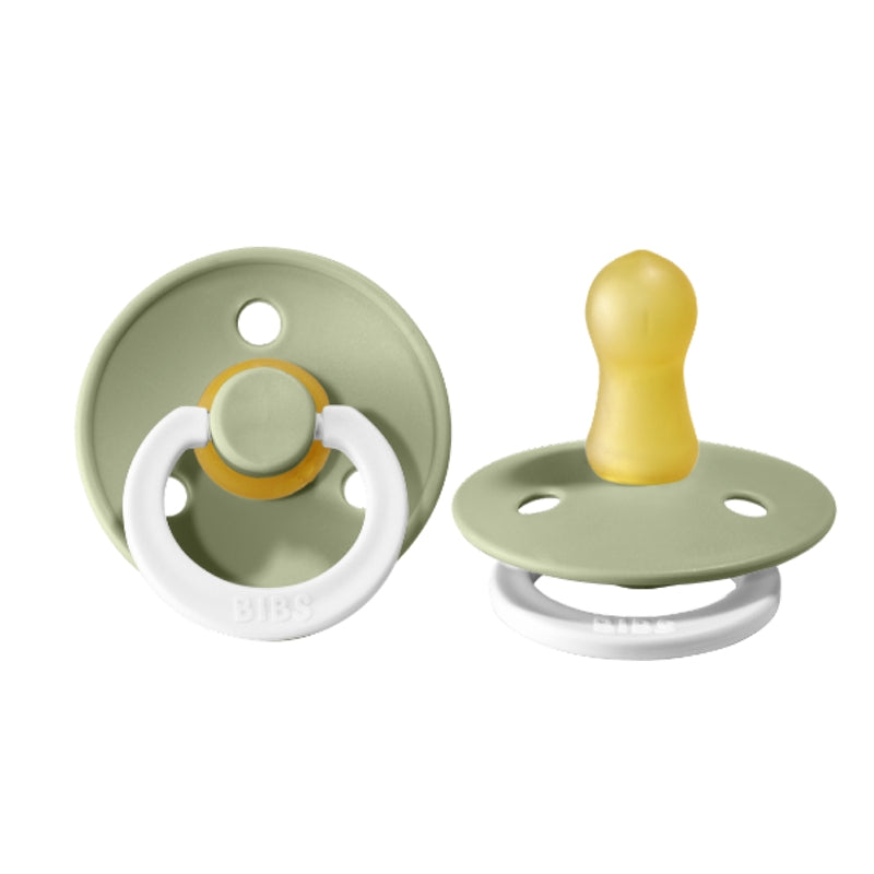 Bibs Glow in the Dark Pacifiers 6-18 Months Sage/Cloud