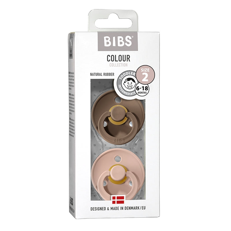 Bibs Pacifiers 6-18 Months Blush/Dark Oak
