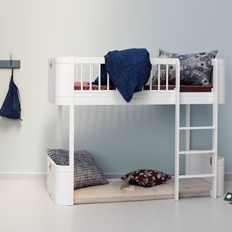 Oliver Furniture  Umbauset Wood  Mini+ Juniorbett zum halbhohen Hochbett  Weiss