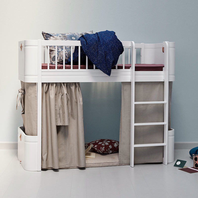 Oliver Furniture  Umbauset Wood  Mini+ Juniorbett zum halbhohen Hochbett  Weiss