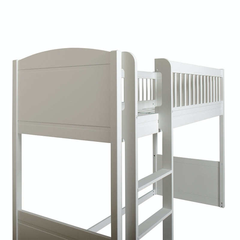 Oliver Furniture  Umbauset Seaside Lille+ Juniorbett zum halbhohen Hochbett  Weiss