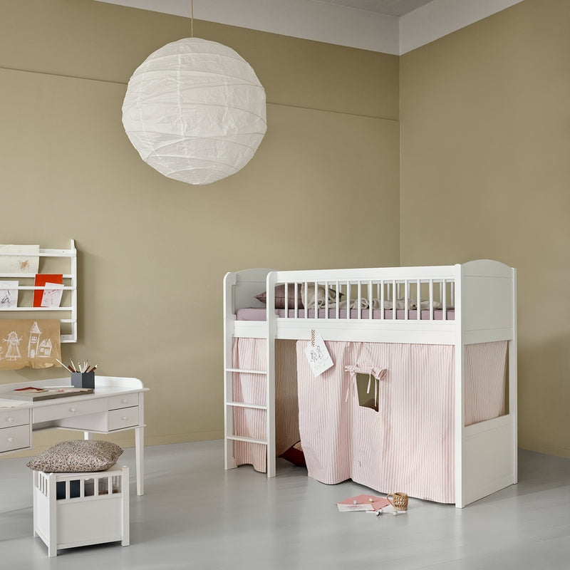 Oliver Furniture  Umbauset Seaside Lille+ Juniorbett zum halbhohen Hochbett  Weiss