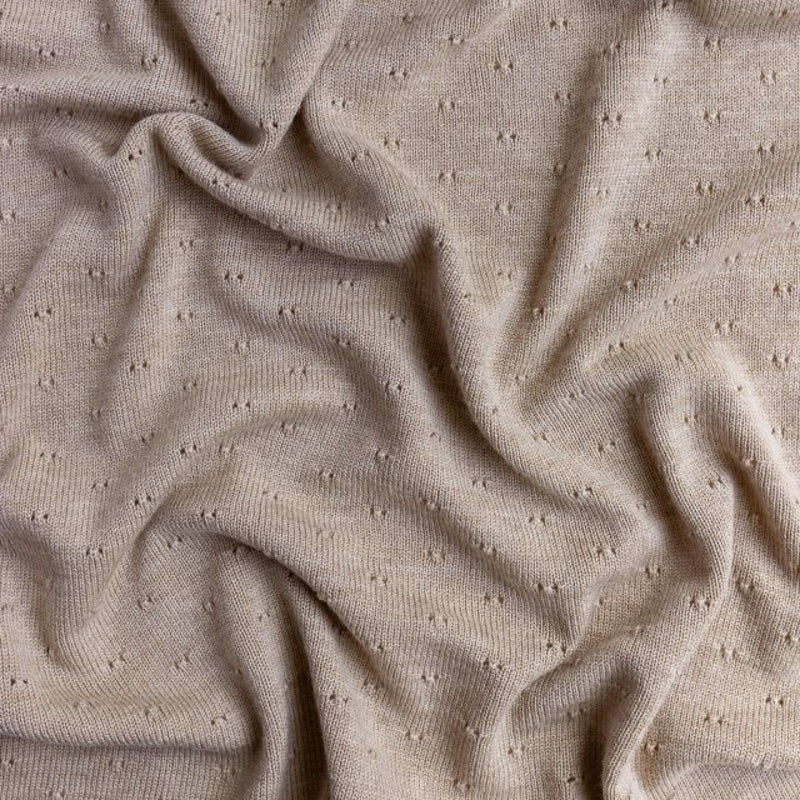 Hvid  Babydecke Bibi  Sand