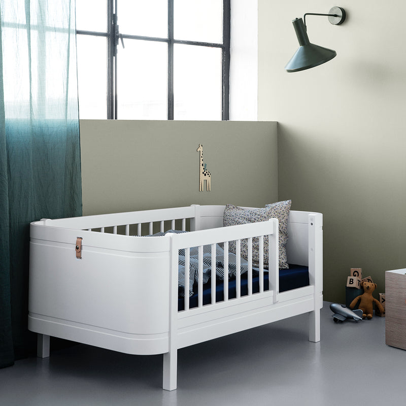Oliver Furniture  Umbauset Wood Mini+ halbhohes Etagenbett zu 2 Juniorbetten  Weiss