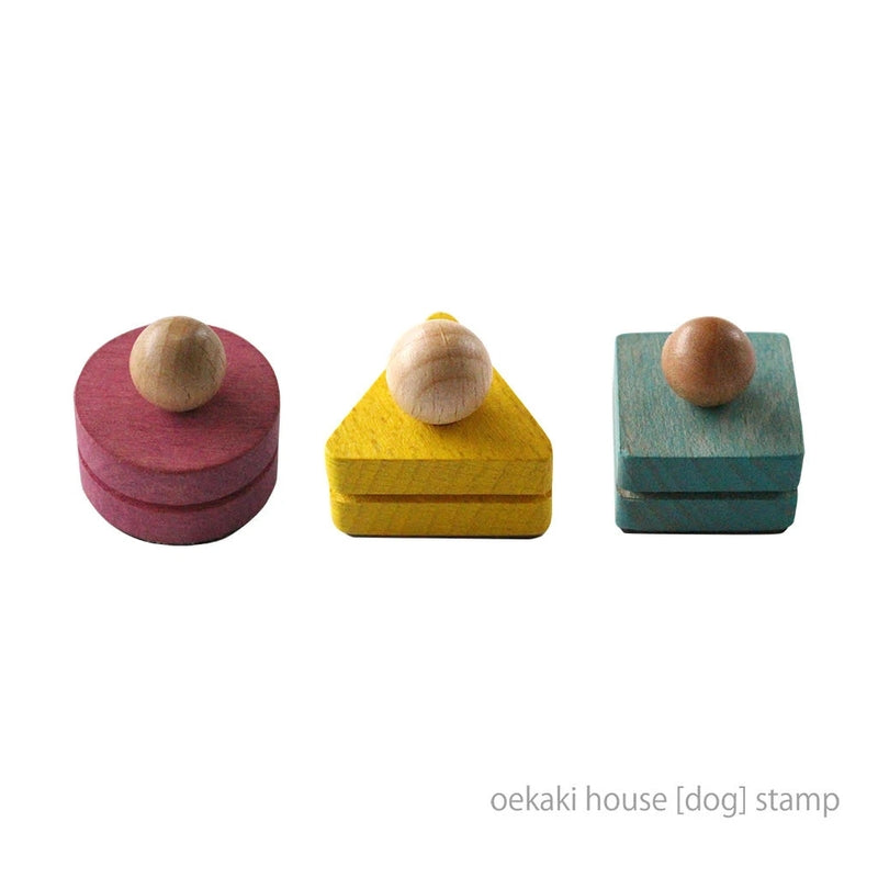 Kiko+ &amp; gg*  Ersatzstempel für das Oekaki House Dog  Rot, Gelb, Blau