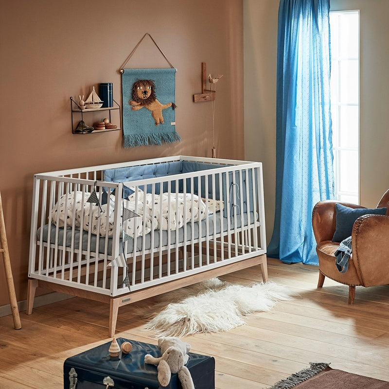 Leander Luna  Babybett  Weiss/Eiche 70 x 140 cm