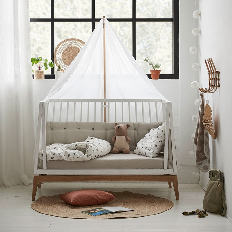 Leander Luna  Babybett 60 x 120 cm  Weiss/Eiche