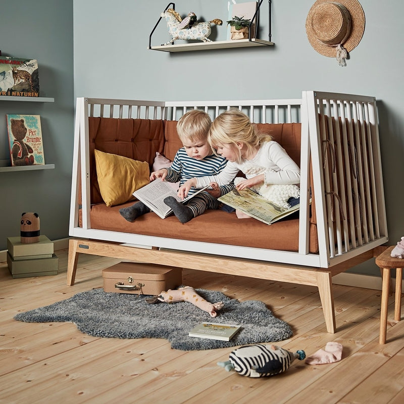 Leander Luna  Babybett 60 x 120 cm  Weiss/Eiche