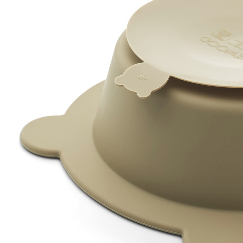 Liewood  Silikon Teller mit Saugnapf 2er Set 'Peony'  Sandy/Oat Mix