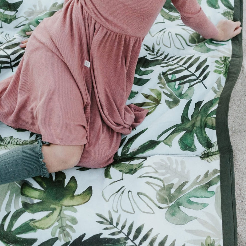 Little Unicorn  Picknickdecke Extra Big  Tropical Leaf