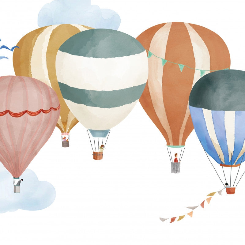 MIMI`lou  Wandsticker &#39;MONTGOLFIÈRES AQUARELLE&#39;  Heissluftballon