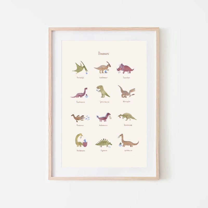 Mushie  Poster A3  Dinosaurs