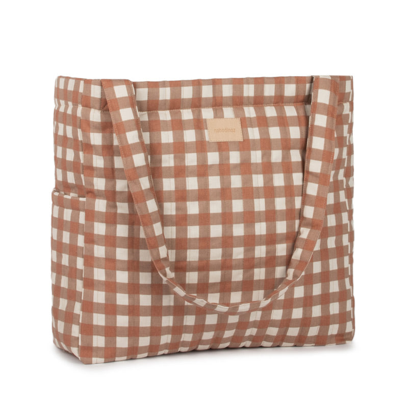 Nobodinoz  Wickeltasche XXL &#39;Hyde Park&#39;  Terracotta Checks