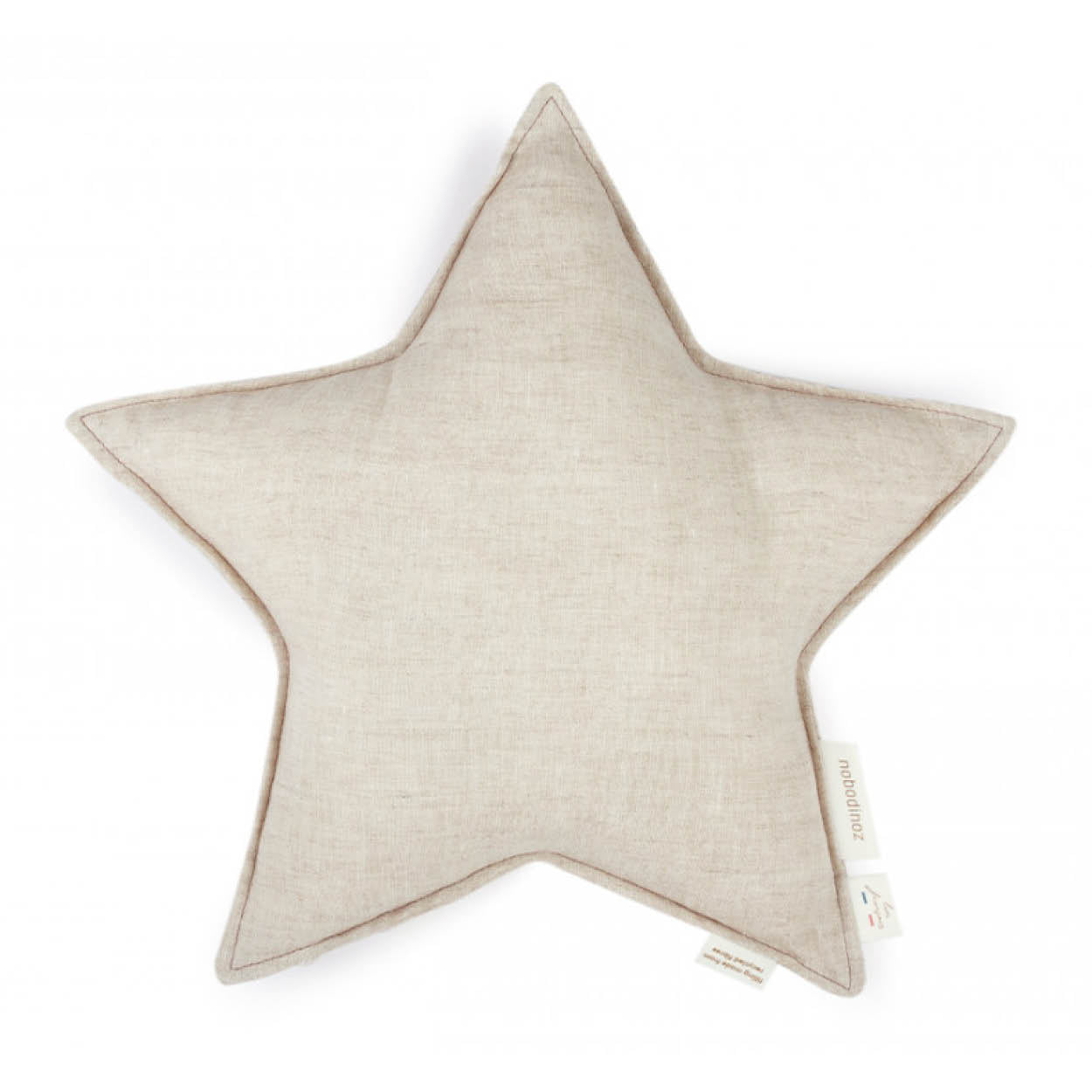Nobodinoz  Leinen Kissen 'Star'  Greige