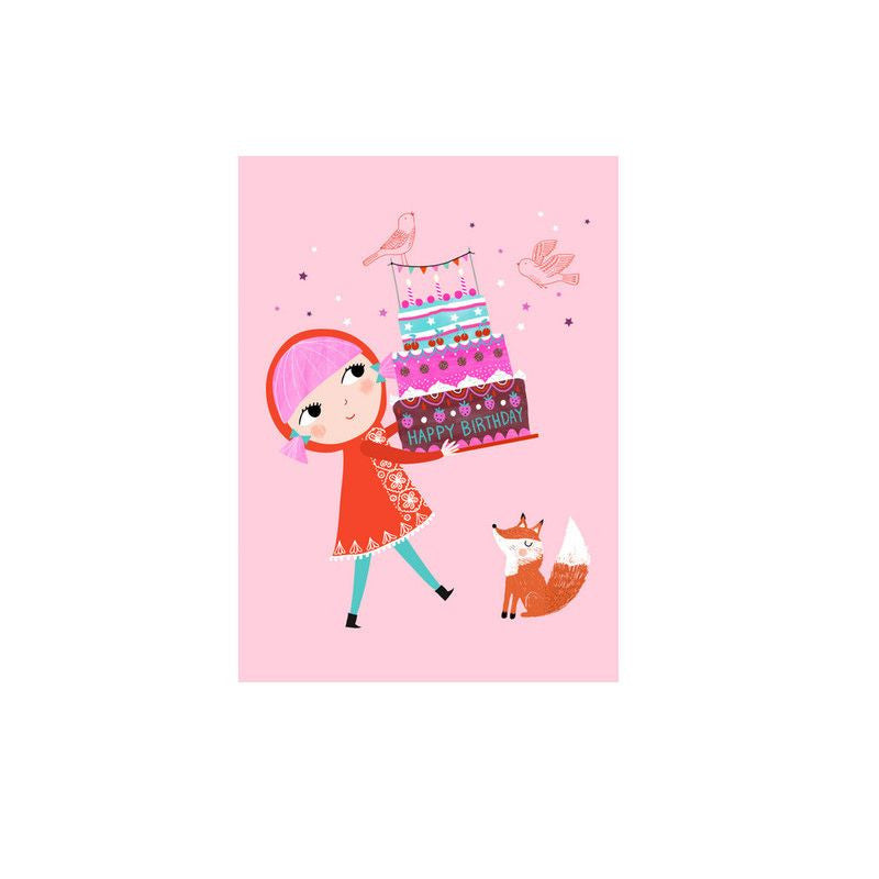 Petit Monkey <br/> Postkarte <br/> Happy Birthday Cake,Postkarten, Petit Monkey - SNOWFLAKE kindermöbel concept store
