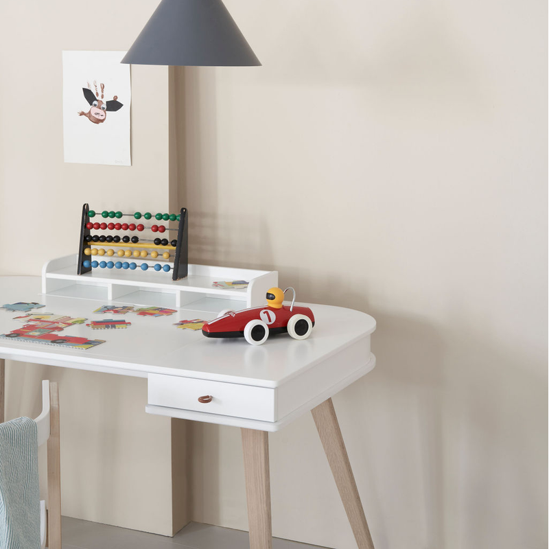Oliver Furniture  Kinder Schreibtisch Wood 66cm  Weiss/Eiche