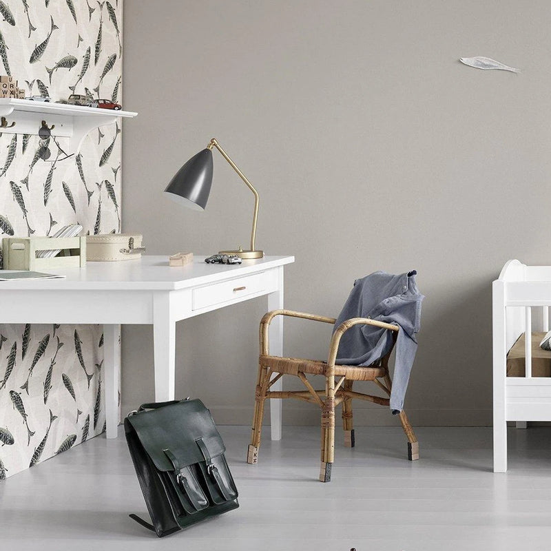Oliver Furniture  Extra Tischbeinset für Seaside Junior Schreibtisch mit Lederband  Weiss