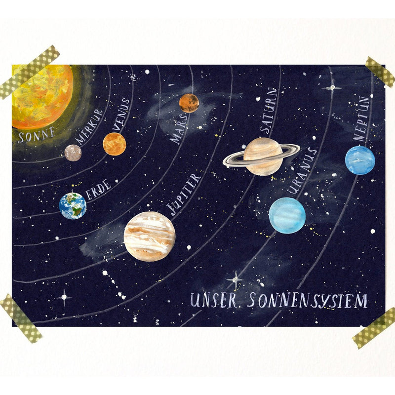 POVALALA  Poster A3  Unser Sonnensystem