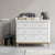 Oliver Furniture Grande table à langer pour commode Bois avec 6 tiroirs Blanc, commodes, Oliver Furniture - Concept store de mobilier enfant SNOWFLAKE